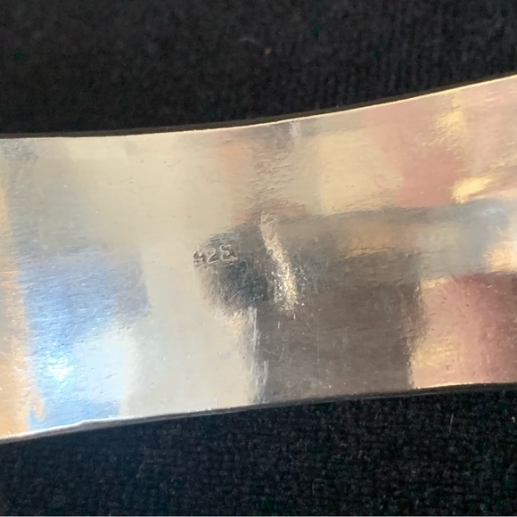 Exquisite, Ornate Carved 925 Sterling Silver Cuff Bracelet, 48g - Picture 5 of 6